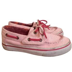 Sperry Girls Bahama Jr. Boat Shoes sz 9.5 Pink Boat Shoes Pink Sperrys